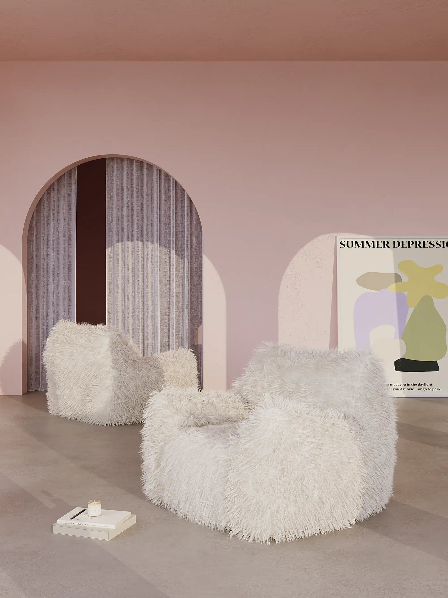 DODO BEAN BAG - FAUX FUR KKUSO.HOME