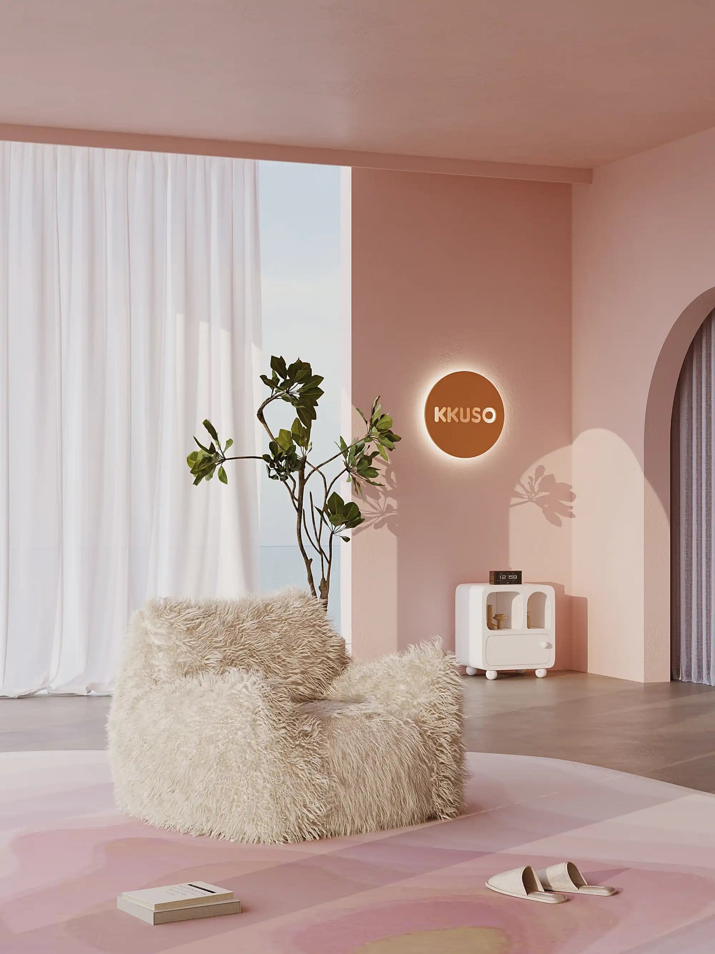 DODO BEAN BAG - FAUX FUR KKUSO.HOME