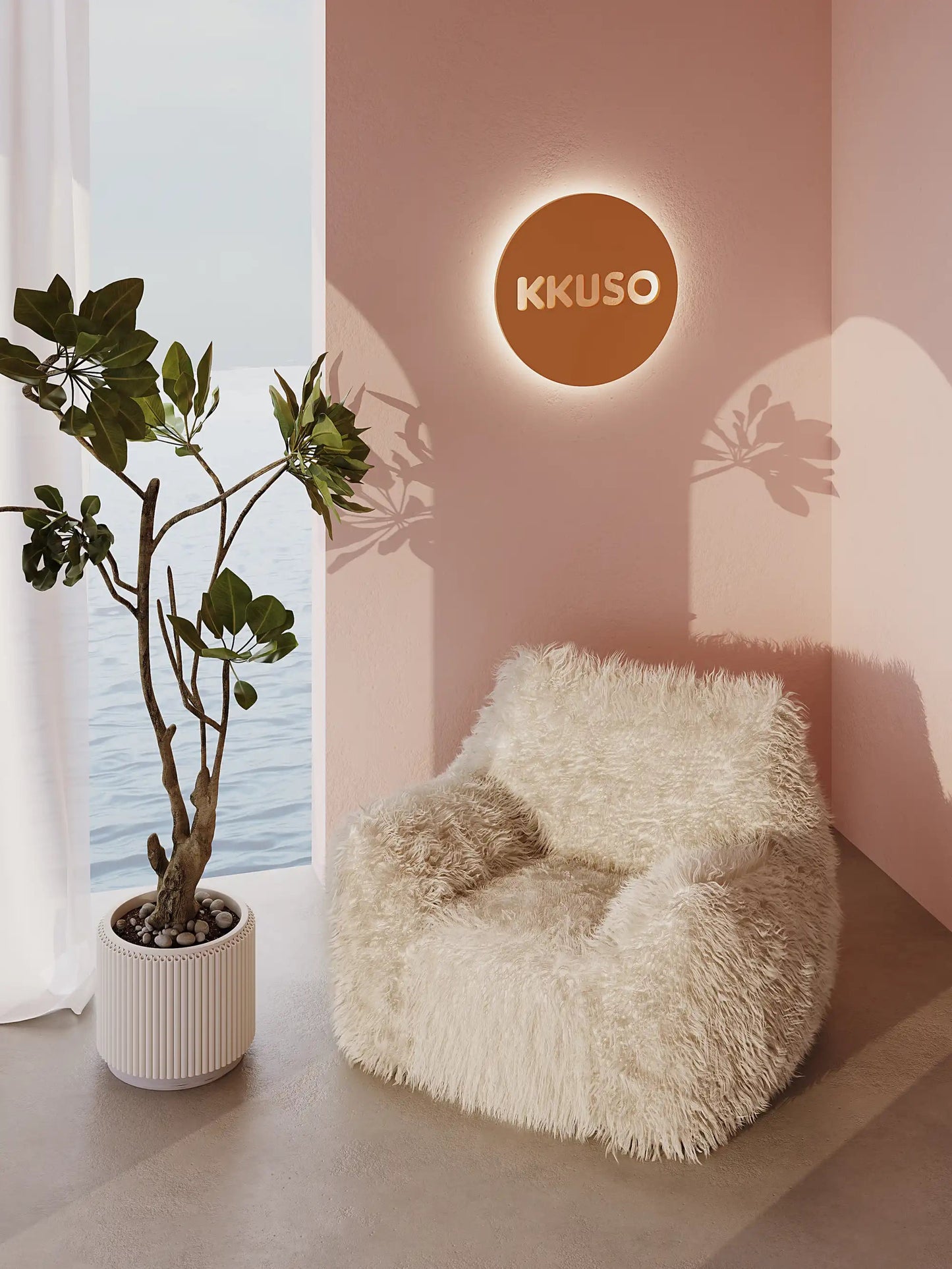 DODO BEAN BAG - FAUX FUR KKUSO.HOME