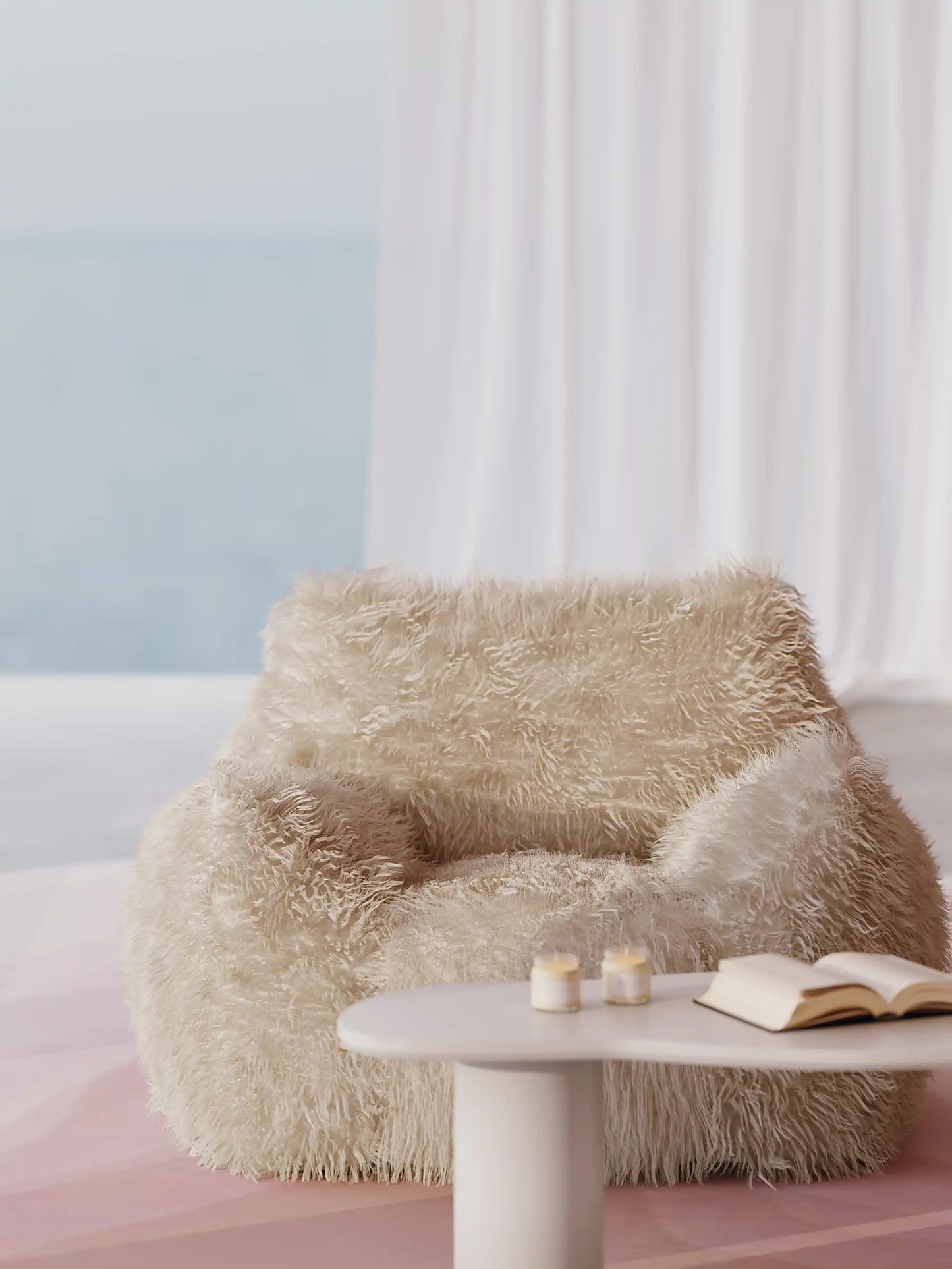 DODO BEAN BAG - FAUX FUR KKUSO.HOME