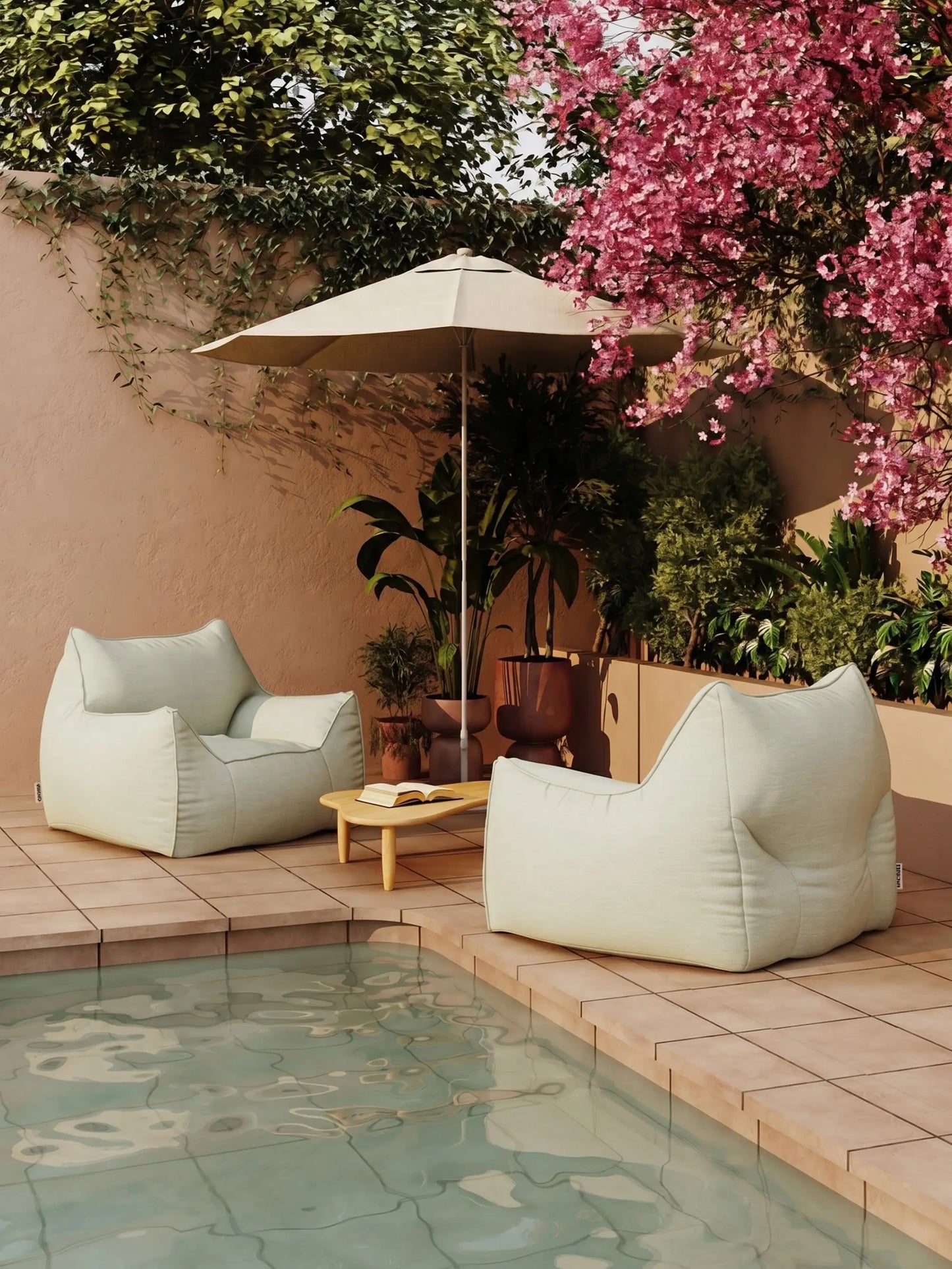 DODO BEAN BAG FILLED - OUTDOOR PALE GREEN