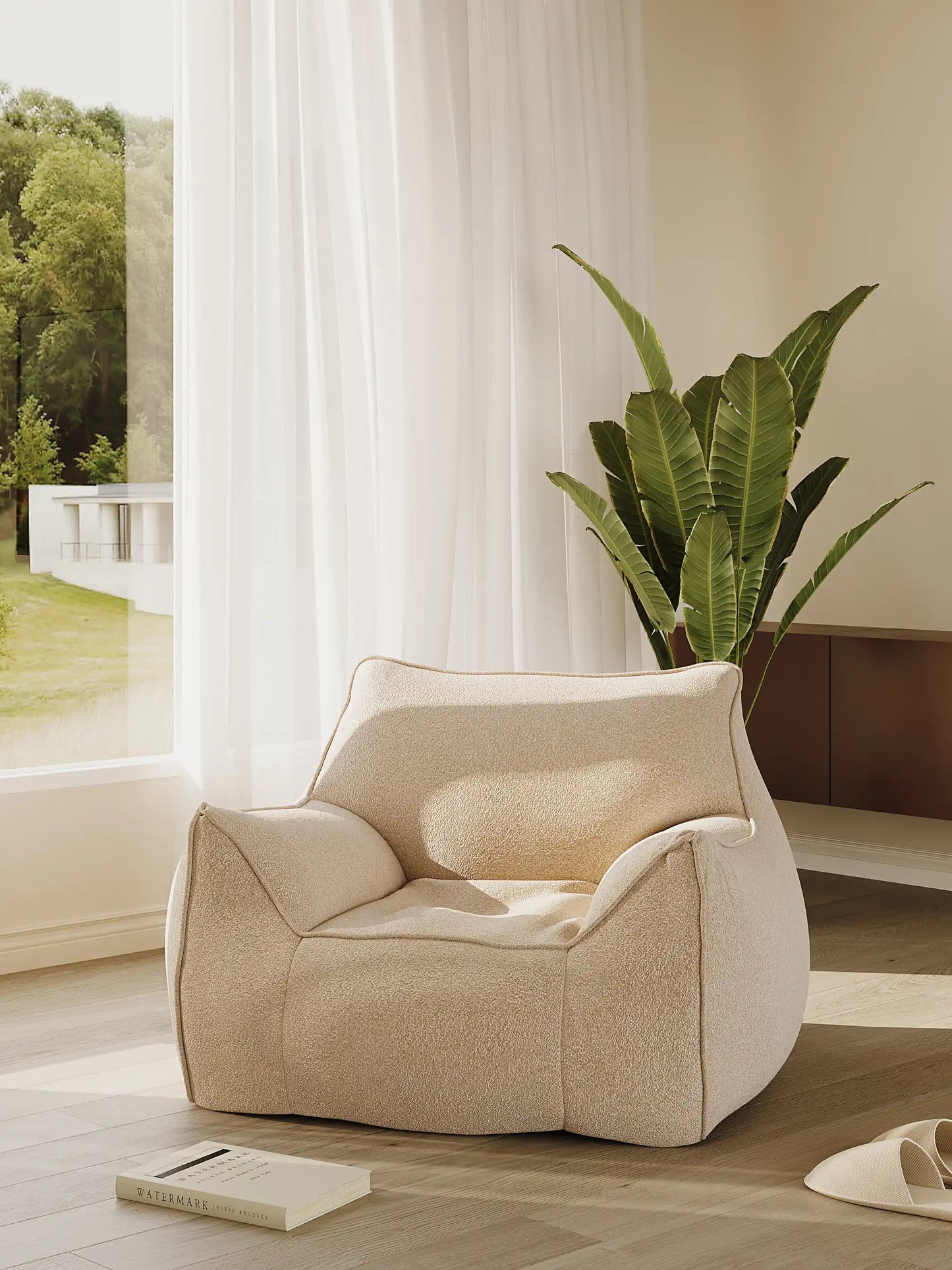 DODO BEAN BAG - TEDDY FLEECE KKUSO.HOME