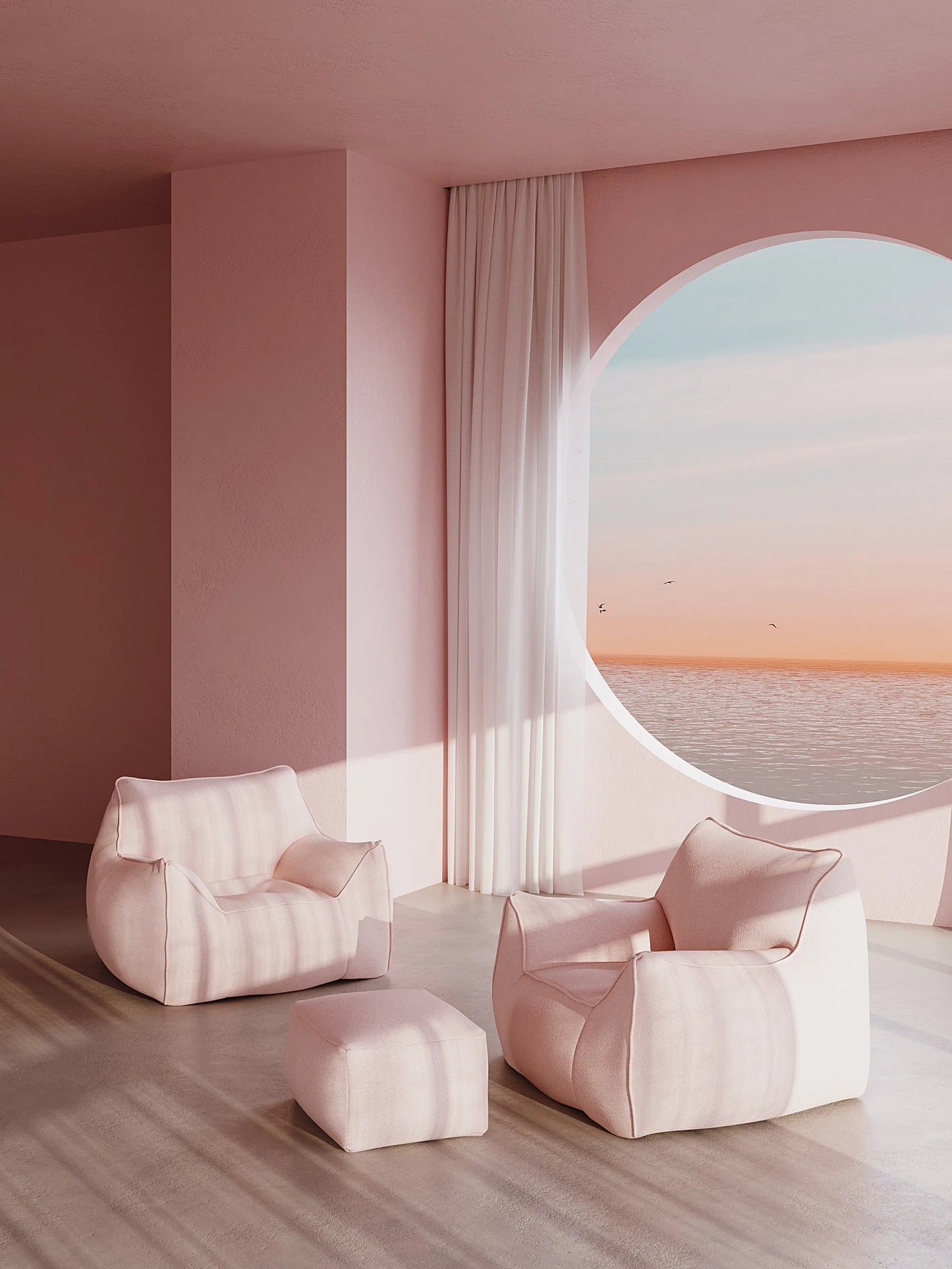 DODO BEAN BAG - TEDDY FLEECE BLUSH