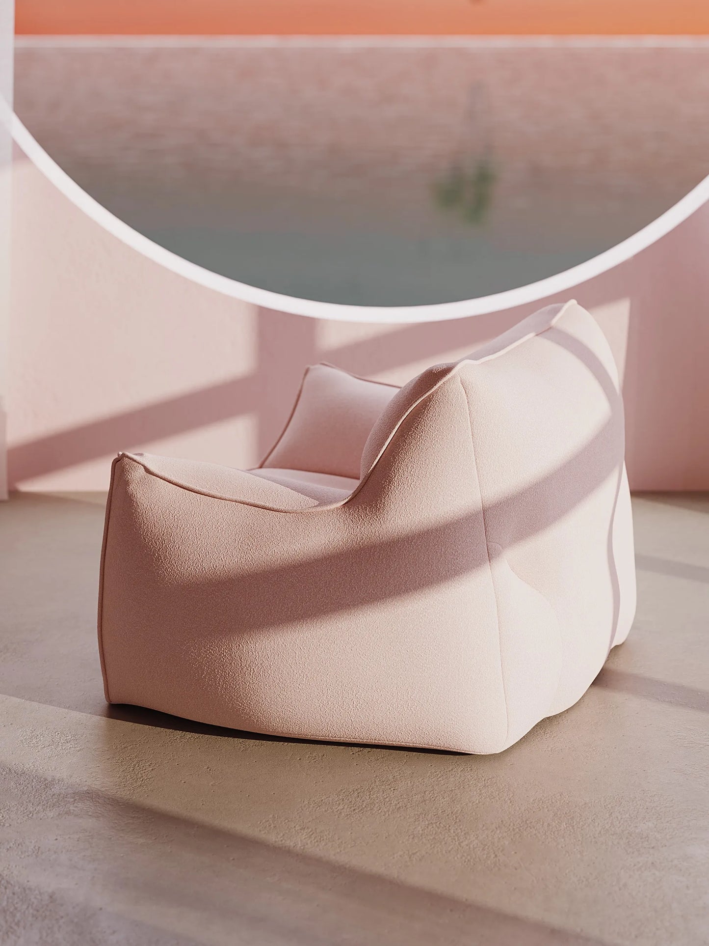 DODO BEAN BAG - TEDDY FLEECE BLUSH