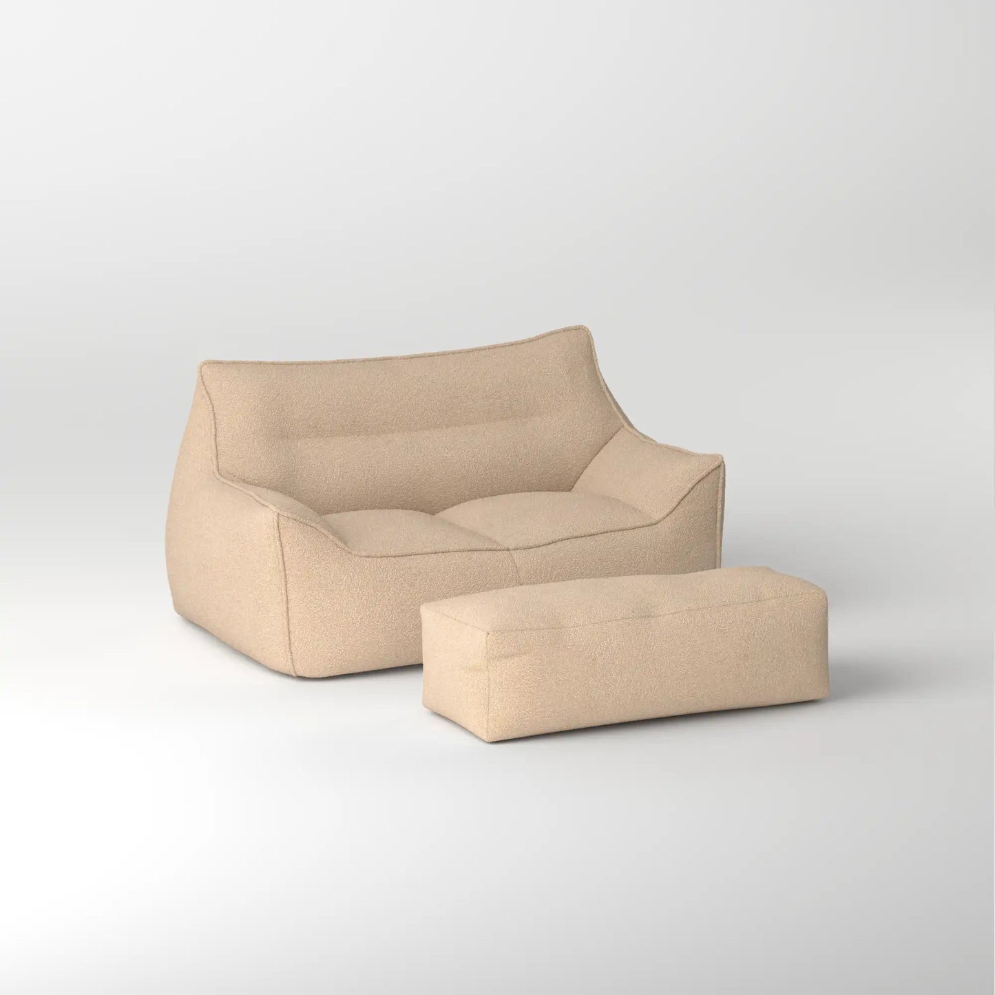 DODO BEAN BAG TWO-SEATER TEDDY KKUSO.HOME