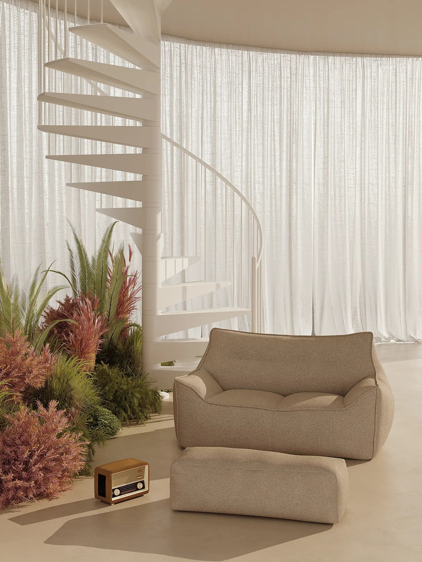 DODO BEAN BAG TWO-SEATER TEDDY KKUSO.HOME