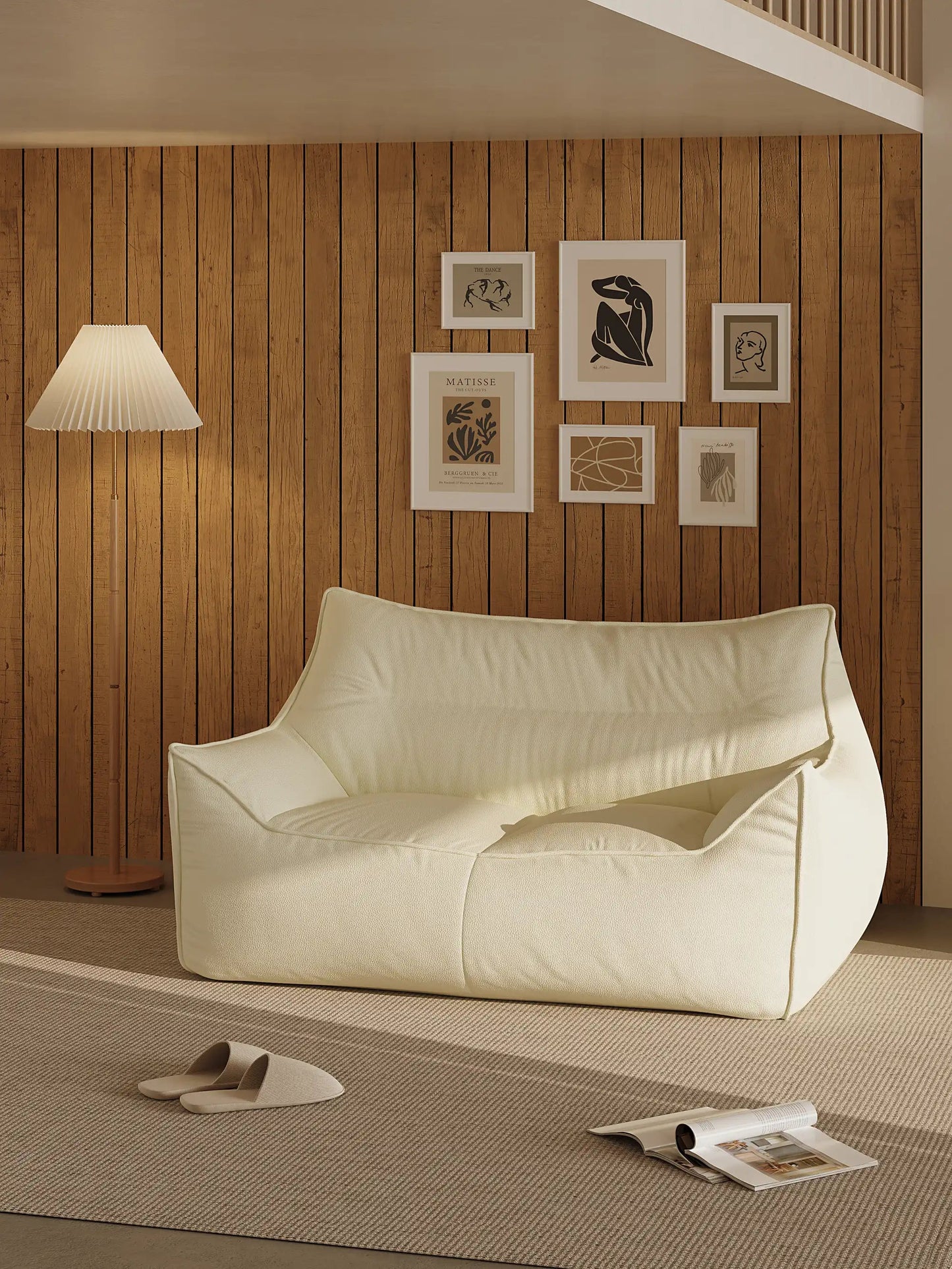 DODO BEAN BAG TWO-SEATER LEATHER KKUSO.HOME