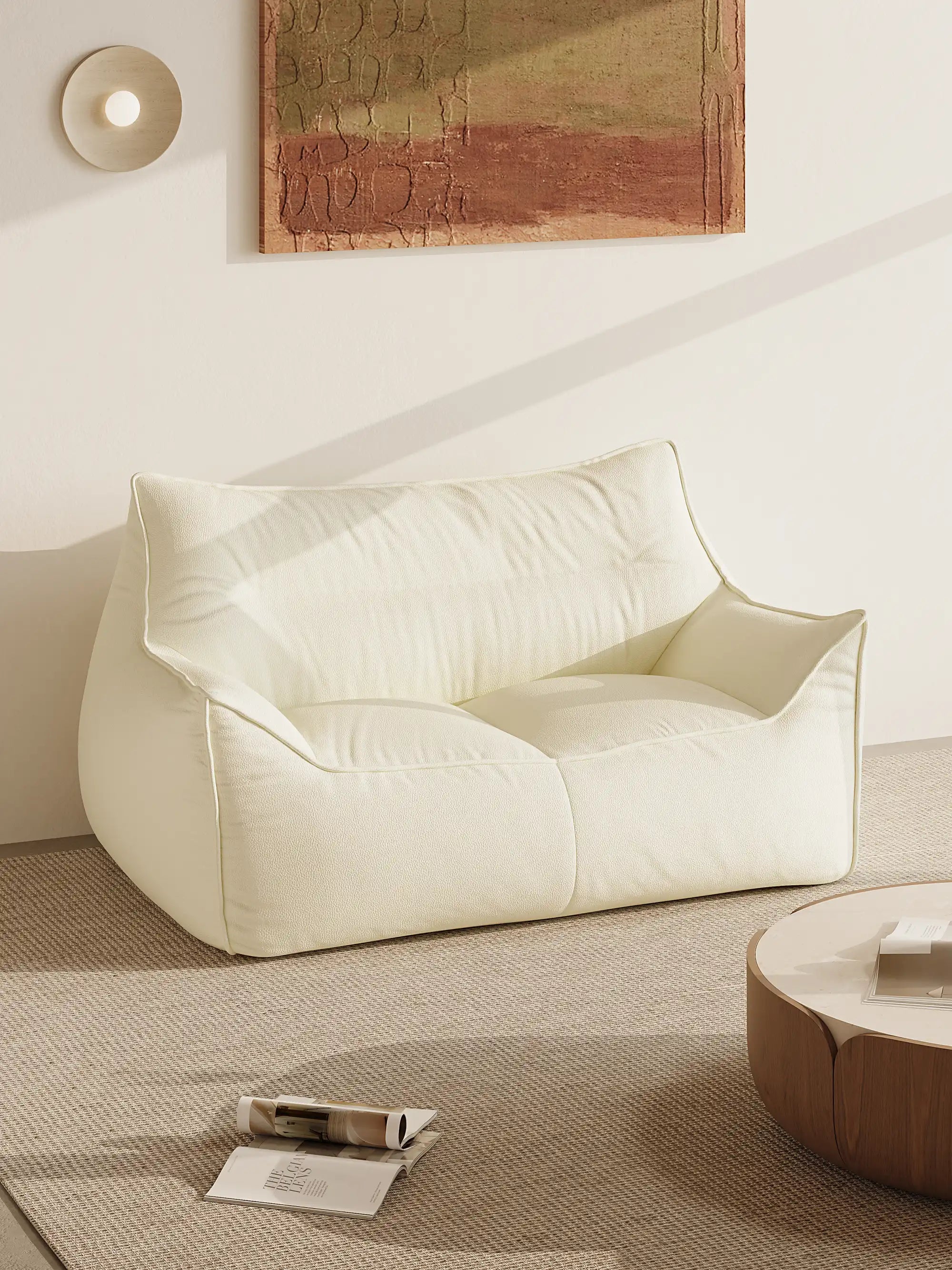 DODO BEAN BAG TWO-SEATER LEATHER KKUSO.HOME