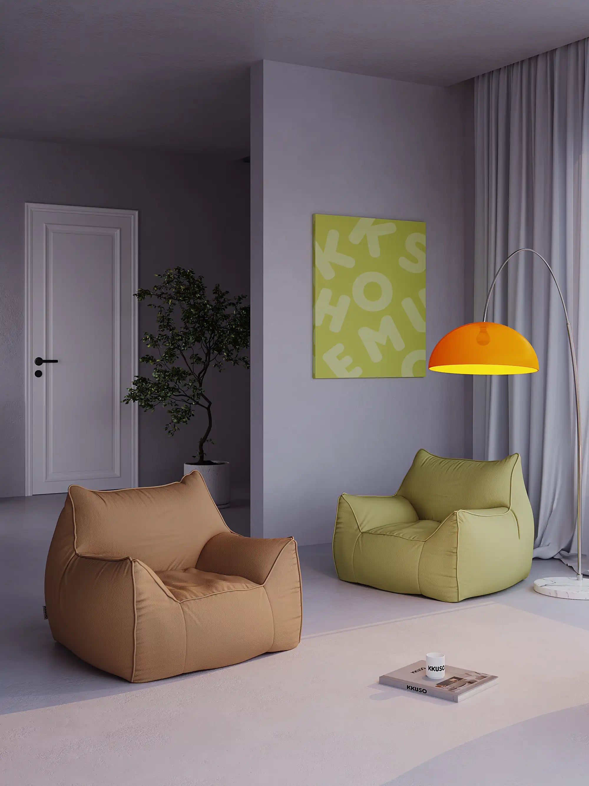 DODO BEAN BAG - VEGAN LEATHER KKUSO.HOME