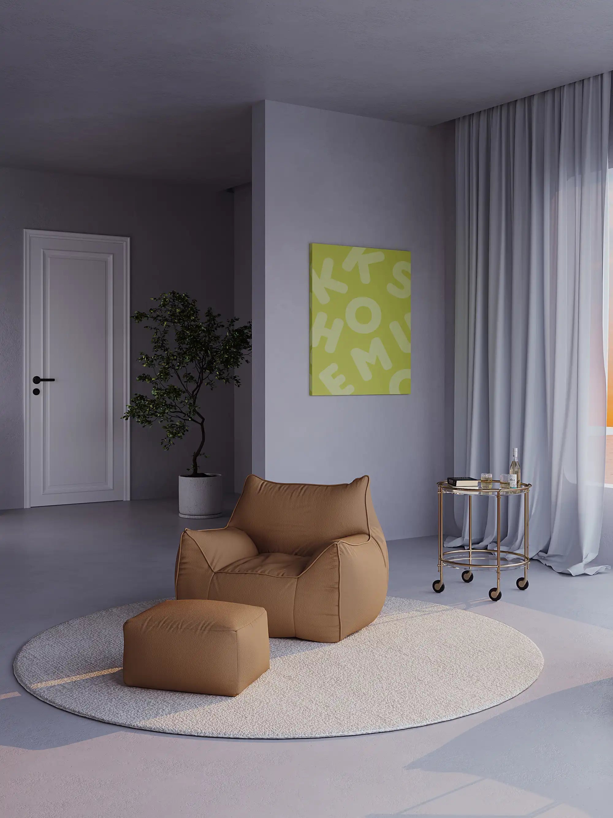 DODO BEAN BAG - VEGAN LEATHER KKUSO.HOME