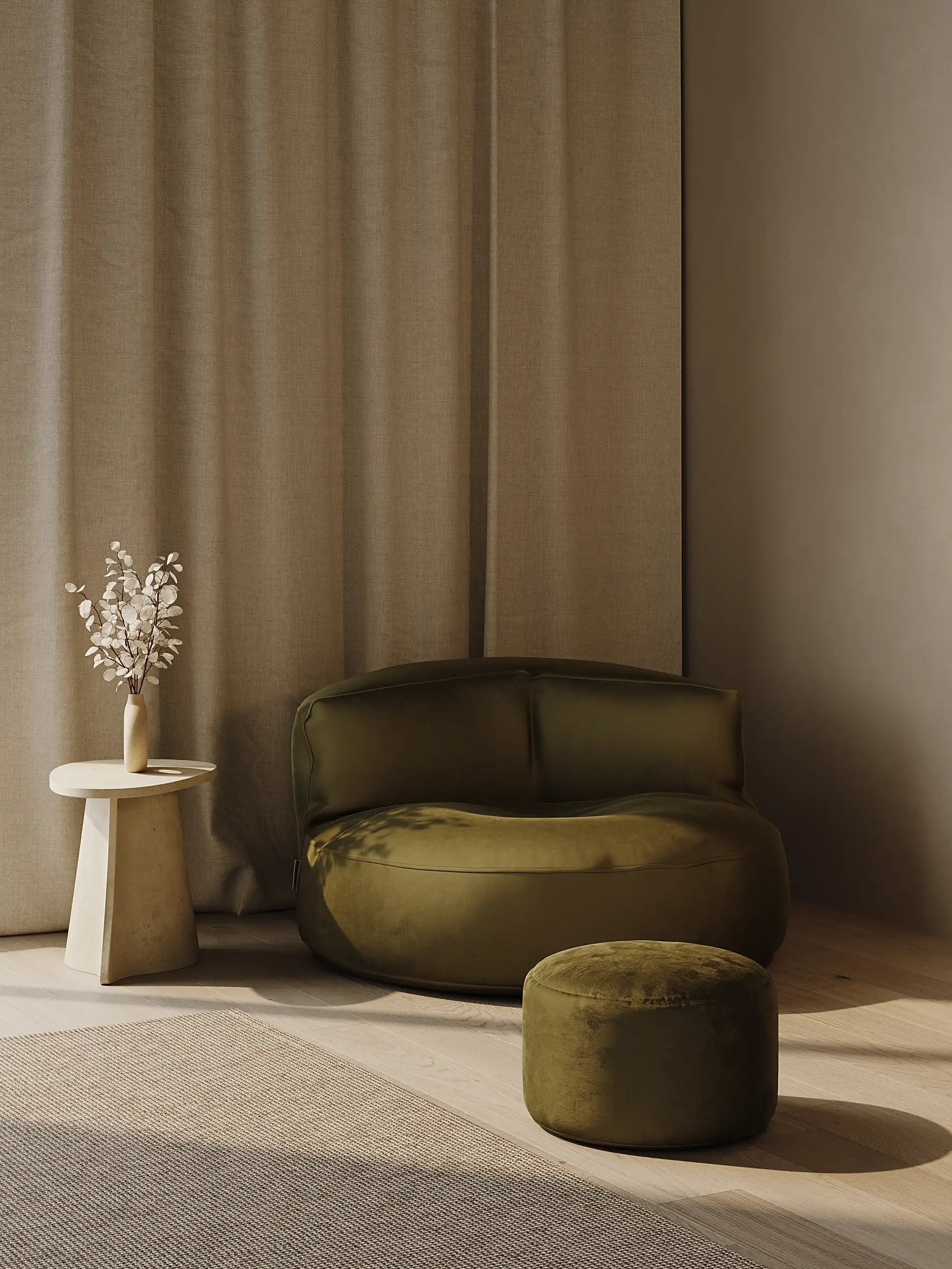 LEXIE BEAN BAG - VELVET KKUSO.HOME