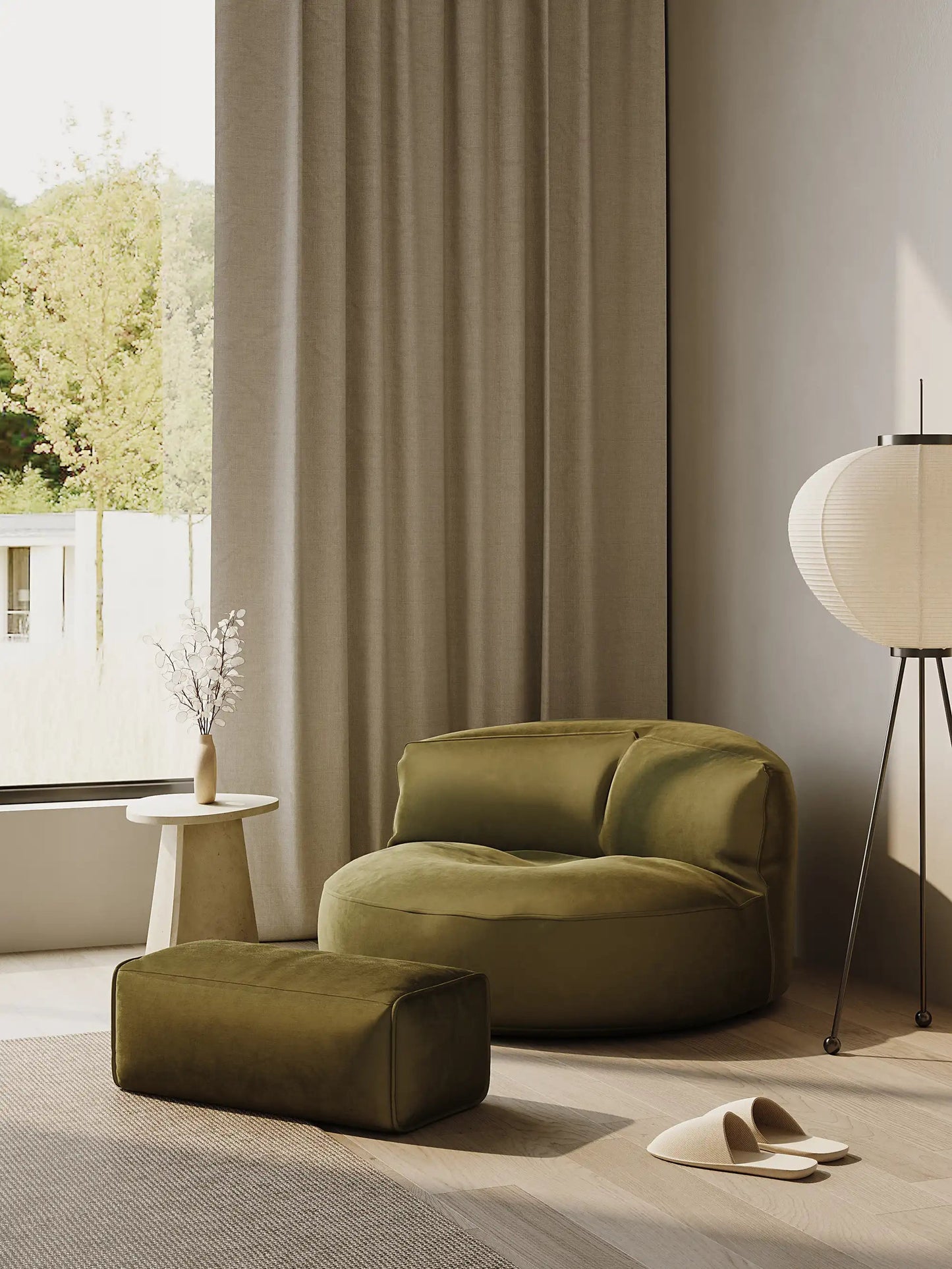 LEXIE BEAN BAG - VELVET KKUSO.HOME