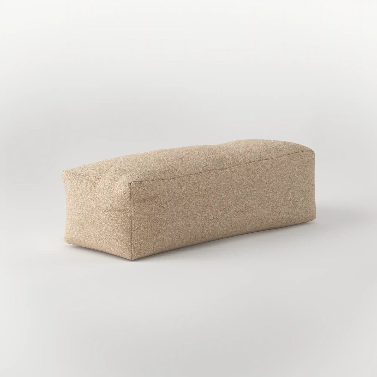 DODO RECTANGULAR OTTOMAN TWO-SEATER TEDDY FLEECE KKUSO.HOME