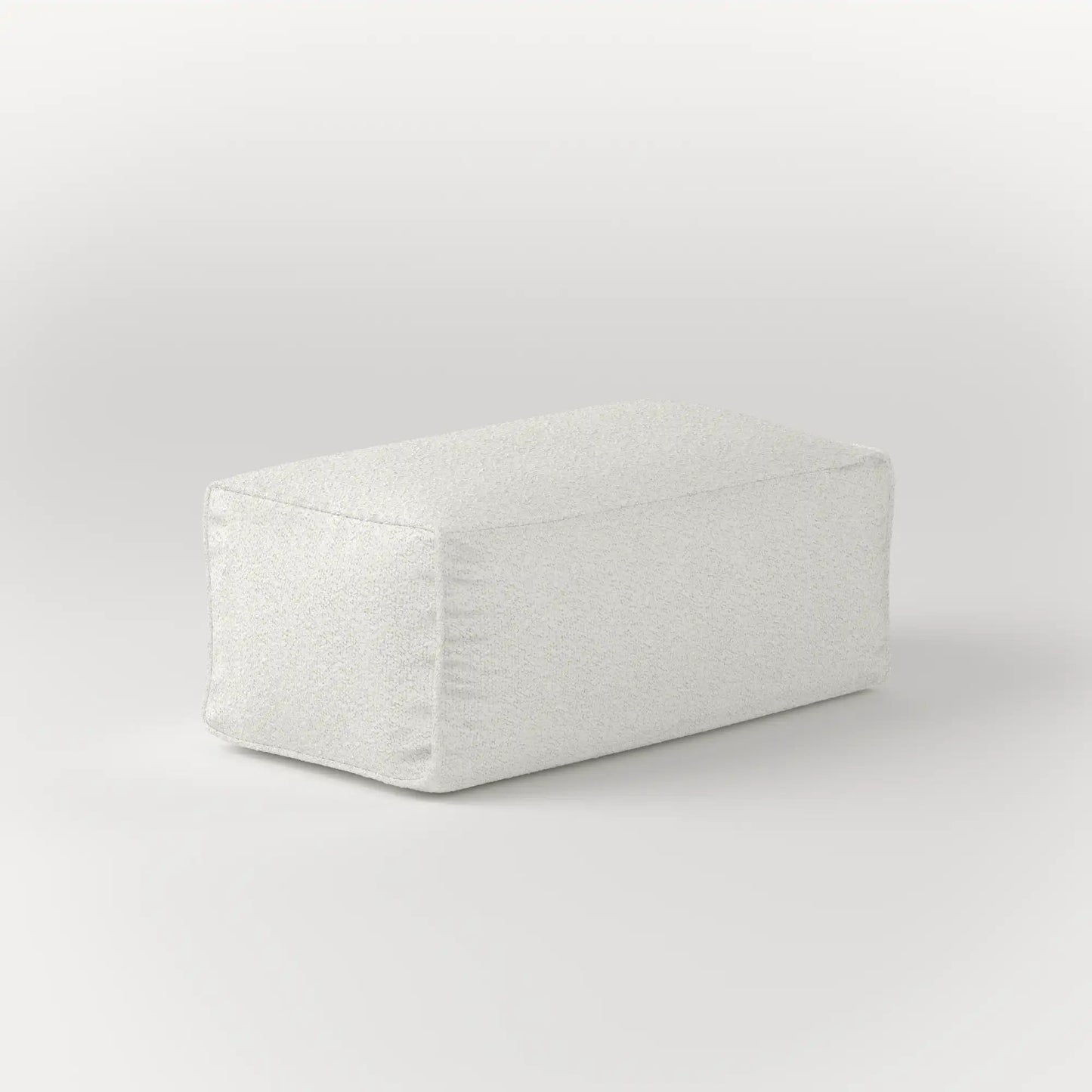 LEXIE RECTANGULAR OTTOMAN BOUCLE KKUSO.HOME