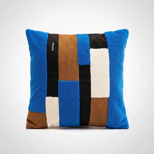 KKUSO PLUSH CUSHION - JUMBLE MIX BLUE