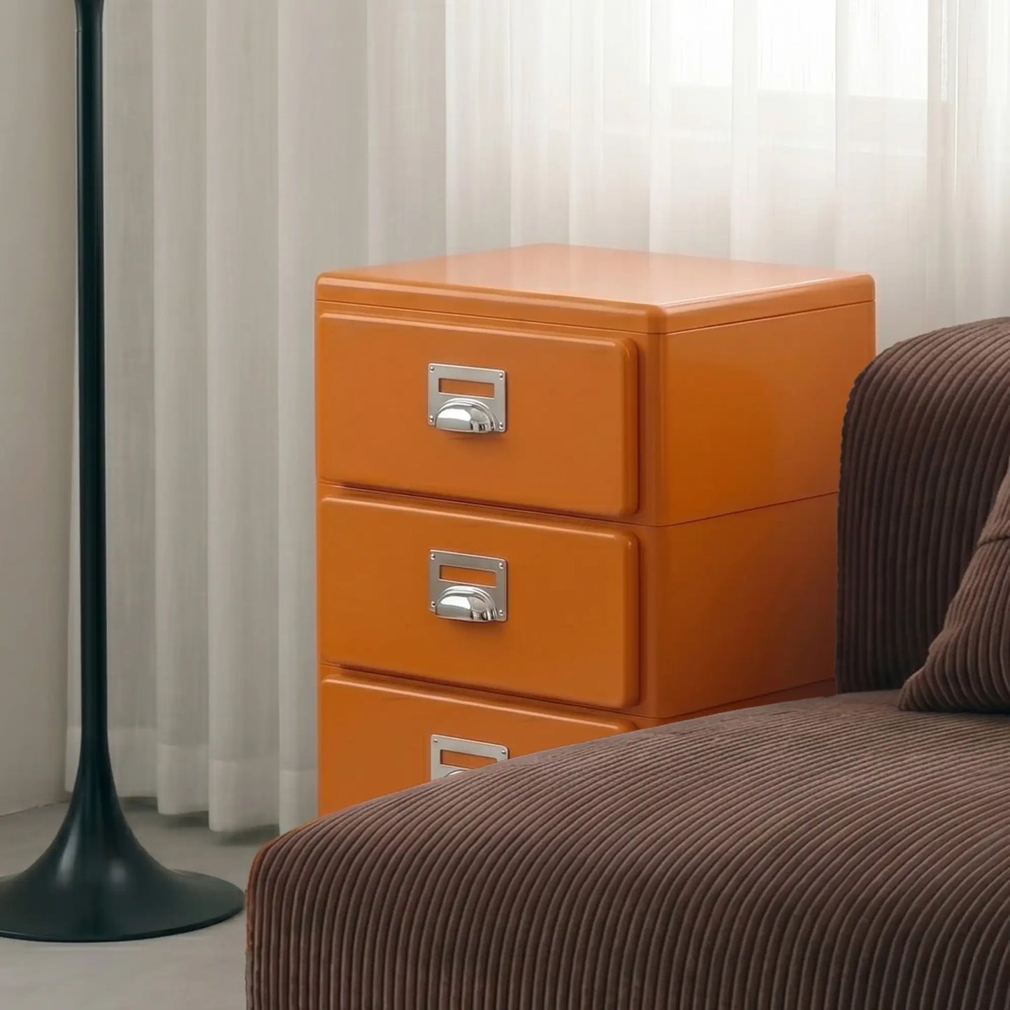 KKUSO ABS 3-DRAWER CABINET - MILO RETRO ORANGE