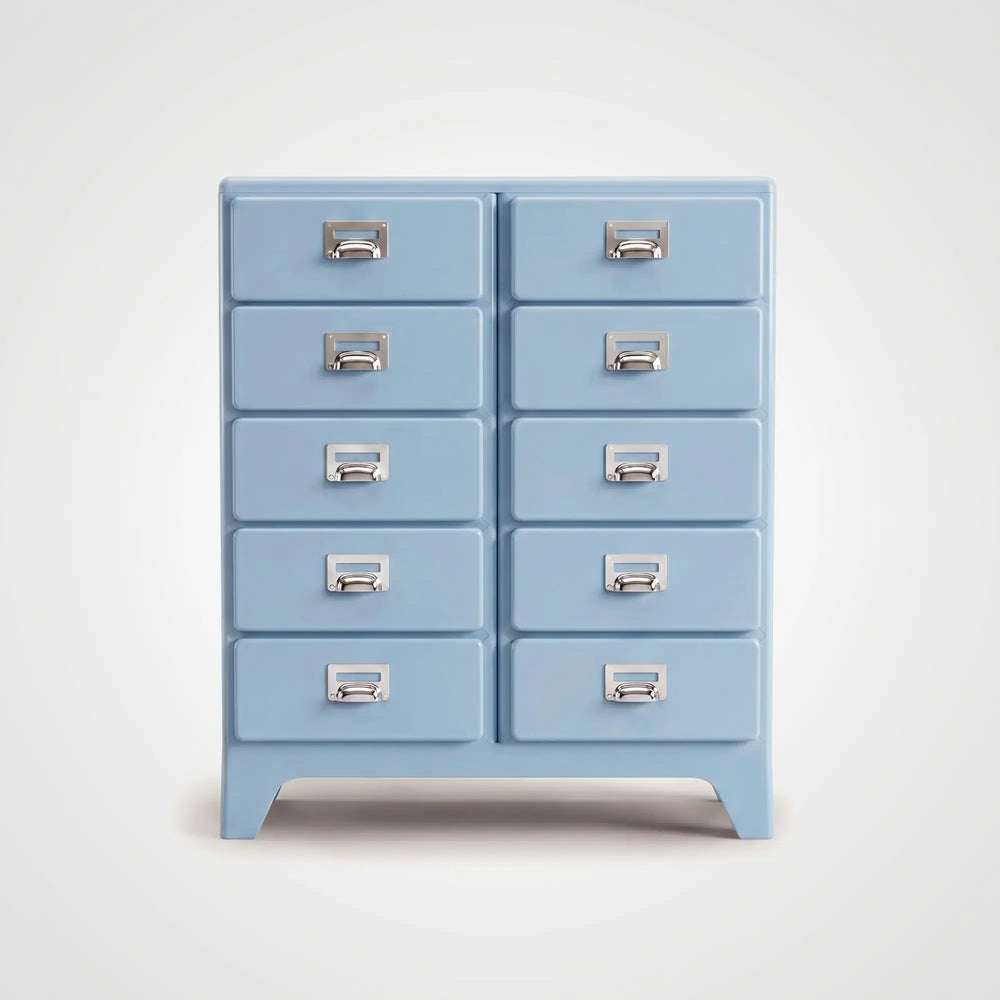 KKUSO ABS 5-DRAWER CABINET - MILO TWINS POWDER BLUE