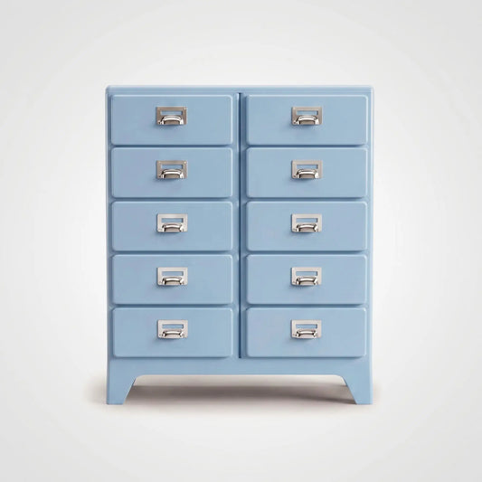 KKUSO ABS 5-DRAWER CABINET - MILO TWINS POWDER BLUE