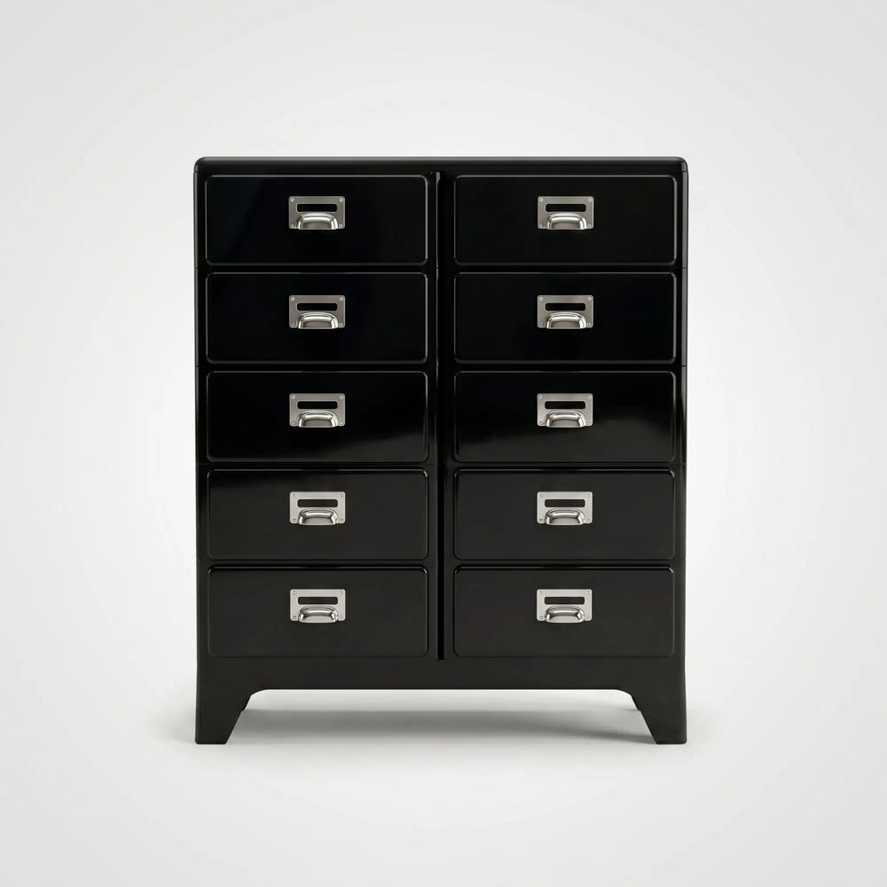 KKUSO ABS 5-DRAWER CABINET - MILO TWINS BLACK