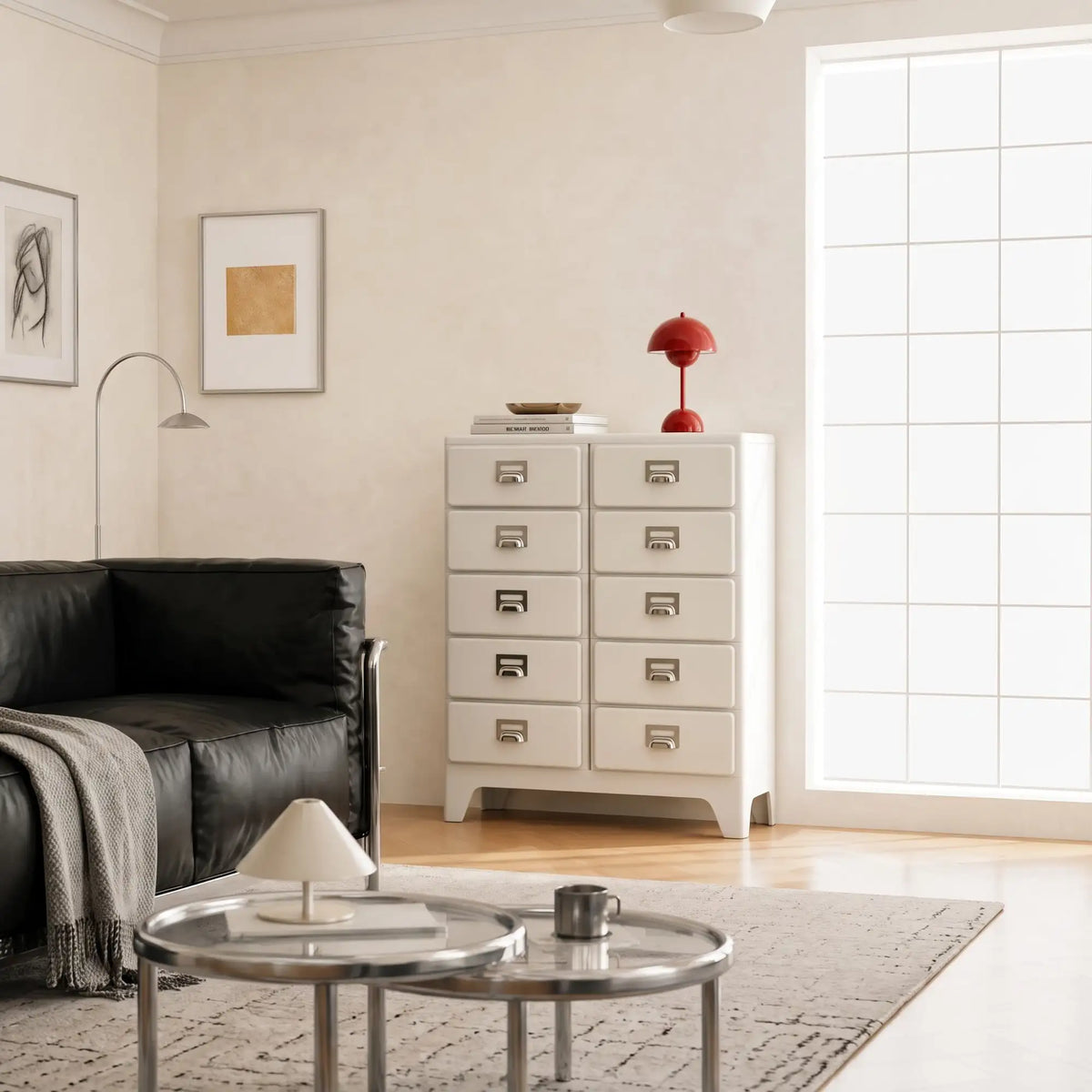 KKUSO ABS 5-DRAWER CABINET - MILO TWINS ALMOND MILK