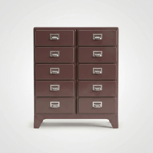 KKUSO ABS 5-DRAWER CABINET - MILO TWINS MAROON RED