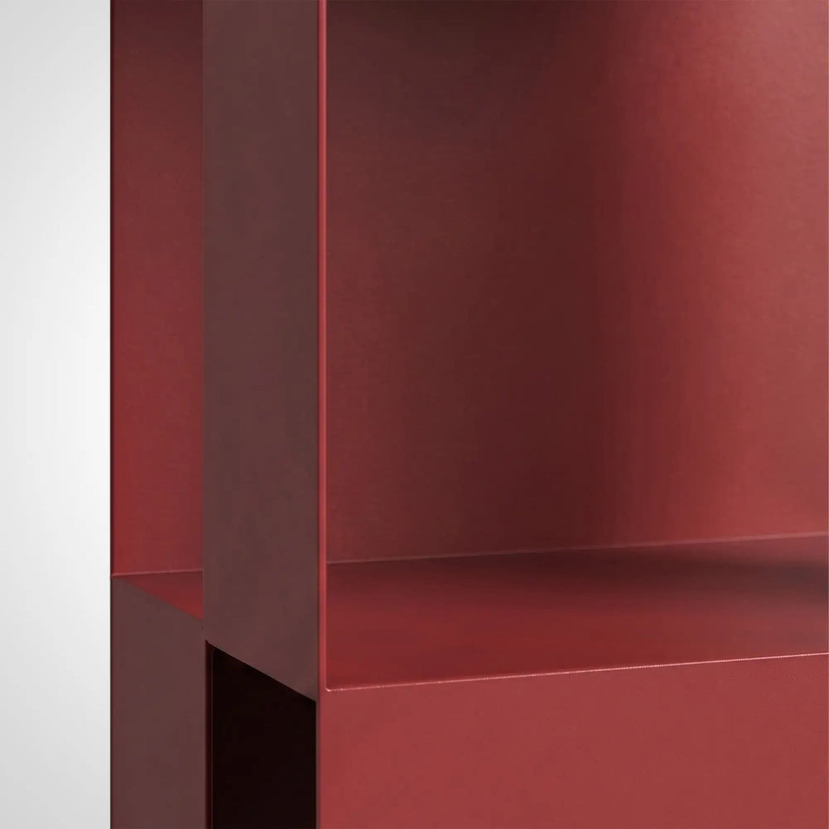 KKUSO METAL SHELF - CUBI BORDEAUX RED