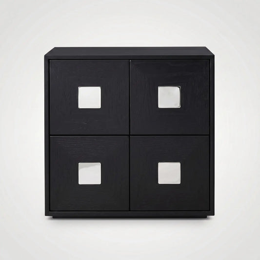 KKUSO WOODEN 2-DRAWER CABINET - OAKI BLACK OAK