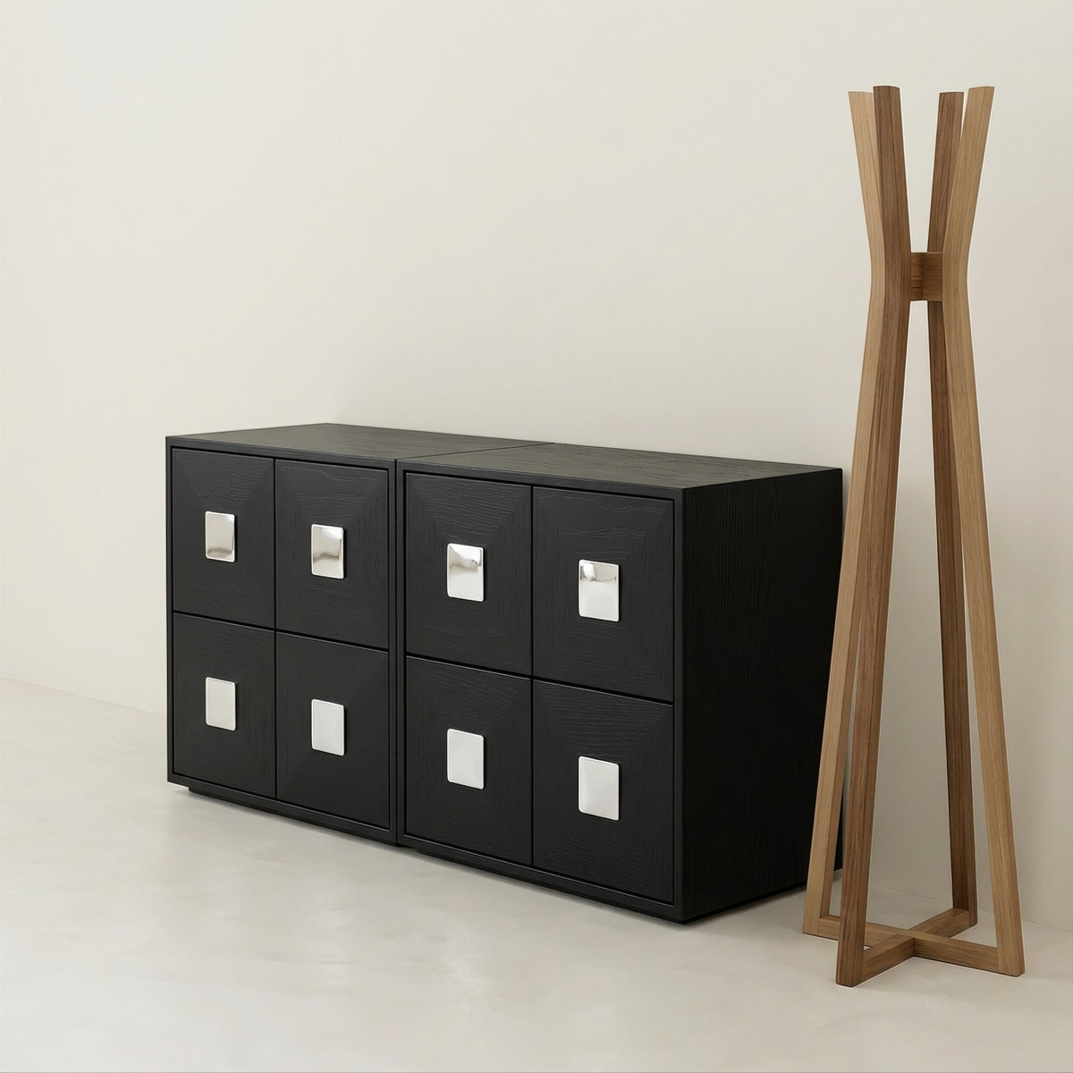 KKUSO WOODEN 2-DRAWER CABINET - OAKI