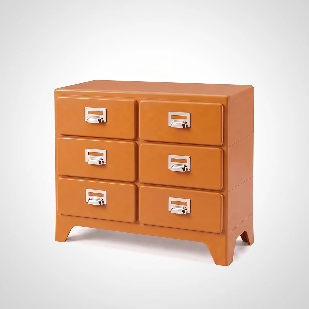 KKUSO ABS 6-DRAWER CABINET - MILO TWINS RETRO ORANGE