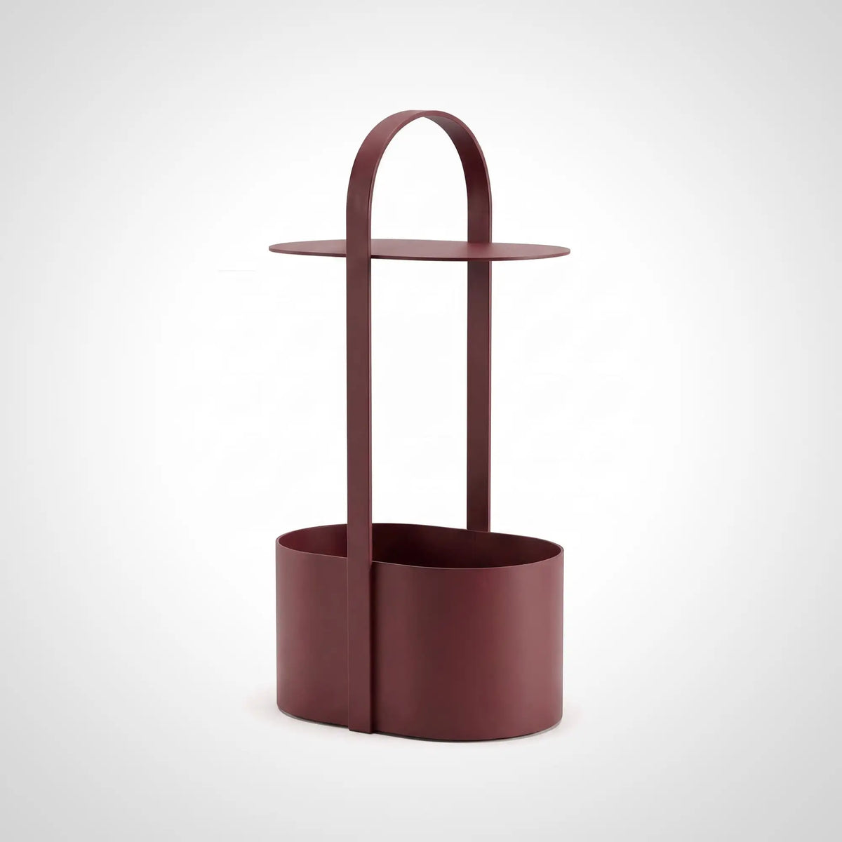 KKUSO METAL SIDE TABLE - HESS BORDEAUX RED