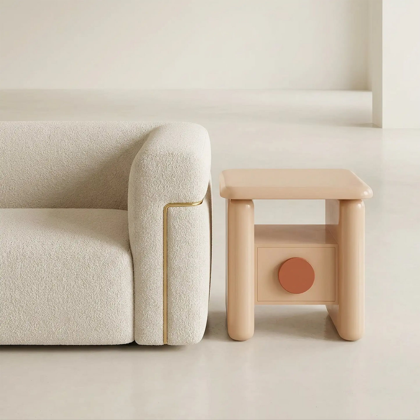 KKUSO WOODEN BEDSIDE TABLE - SUNNY