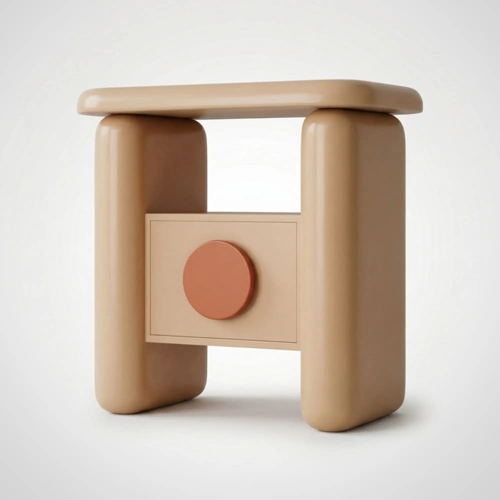KKUSO WOODEN BEDSIDE TABLE - SUNNY OAT BEIGE