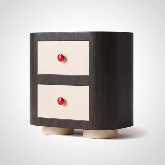KKUSO WOODEN BEDSIDE TABLE - PINOC BLACK OAK