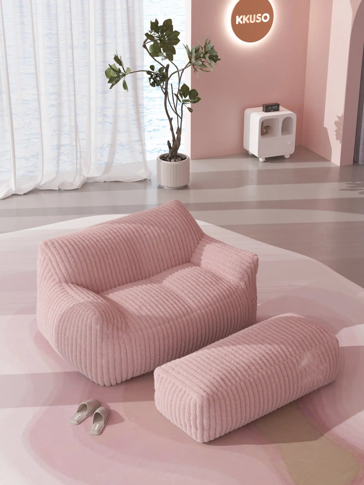 DODO TWO-SEATER LOUNGE - CHANNEL CORD SOFT CAROL