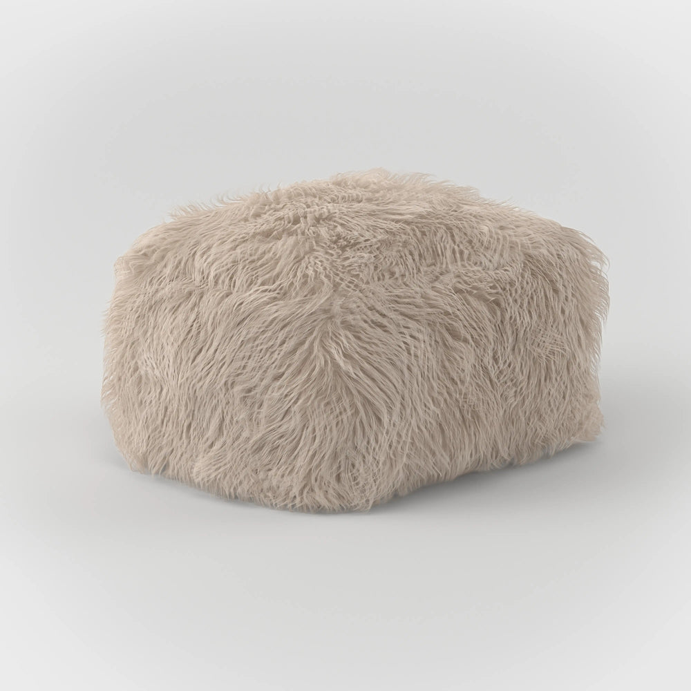 DODO LOUNGE SQUARE OTTOMAN-FAUX FUR KKUSO.HOME