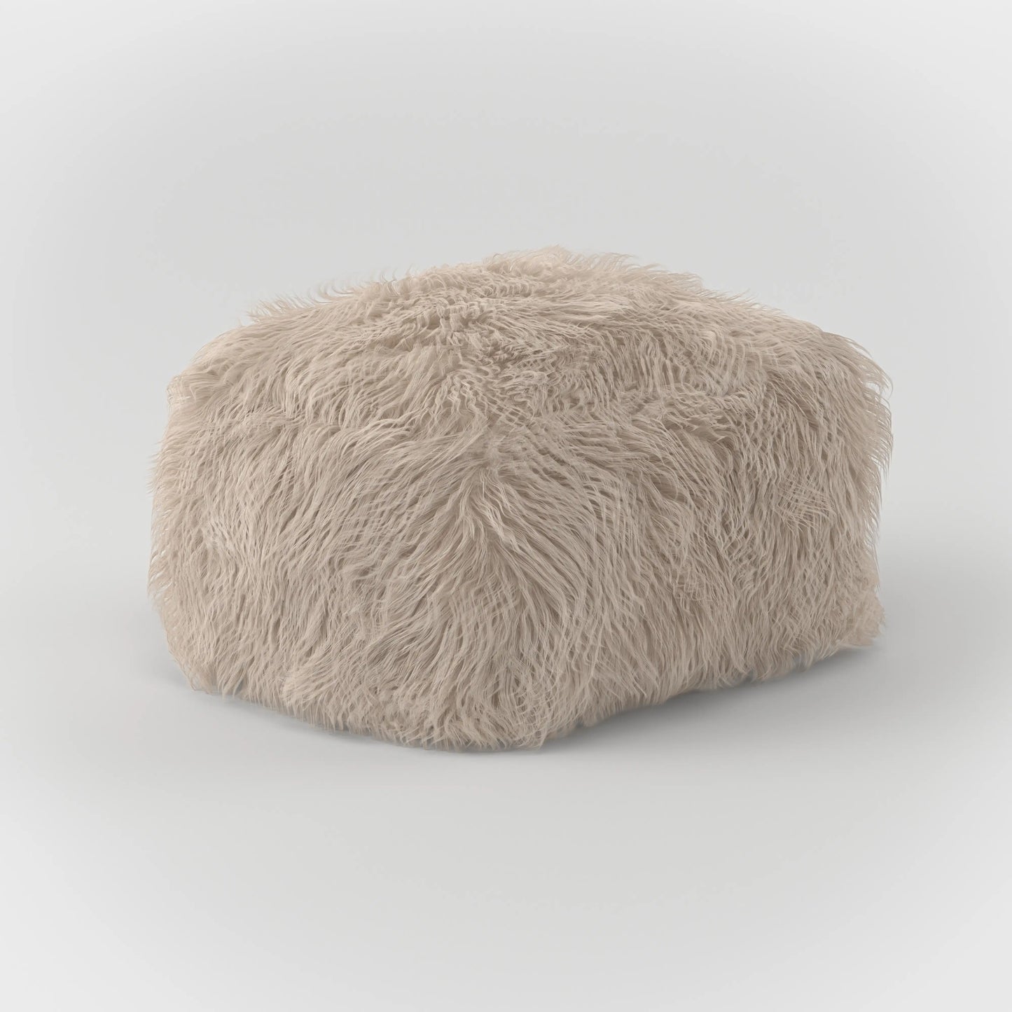 DODO LOUNGE SQUARE OTTOMAN-FAUX FUR KKUSO.HOME