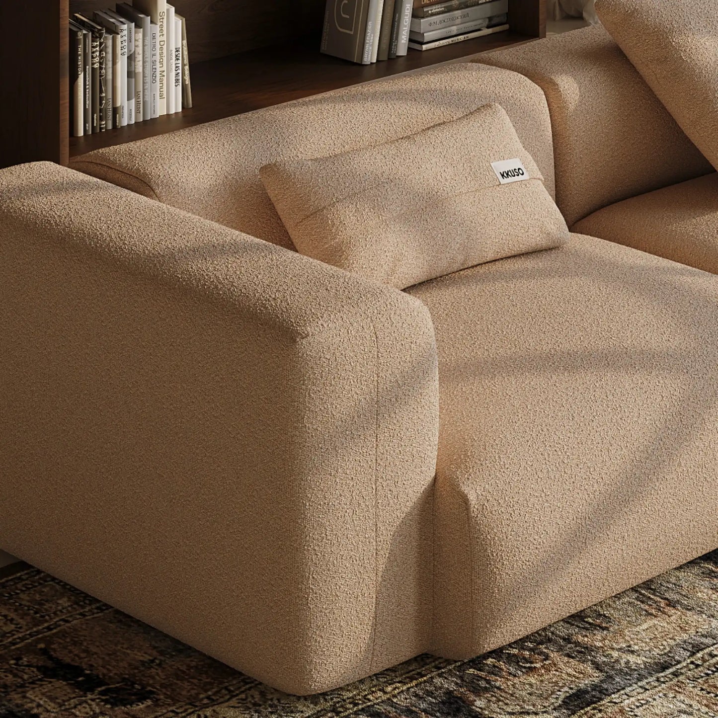 MOMO CORNER RIGHT - BOUCLE CAMEL