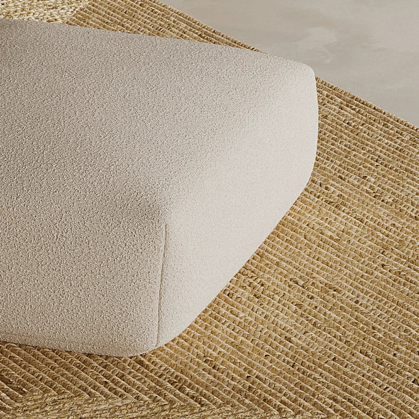 MOMO OTTOMAN - BOUCLE OAT