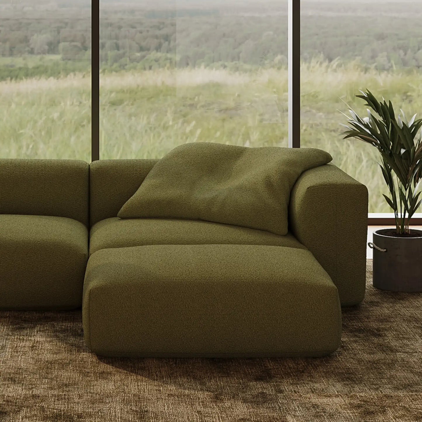 MOMO SET 2 - BOUCLE SOFT OLIVE