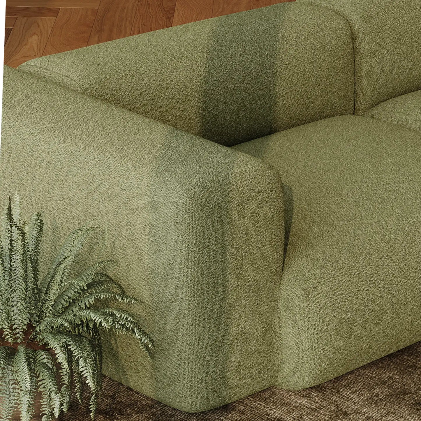 MOMO SET 2 - BOUCLE SOFT OLIVE