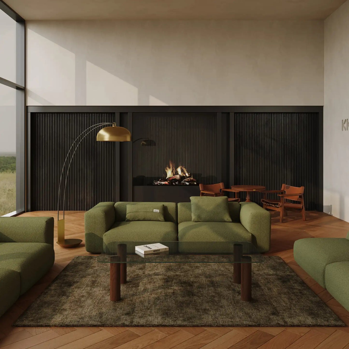 MOMO SET 4 - BOUCLE SOFT OLIVE