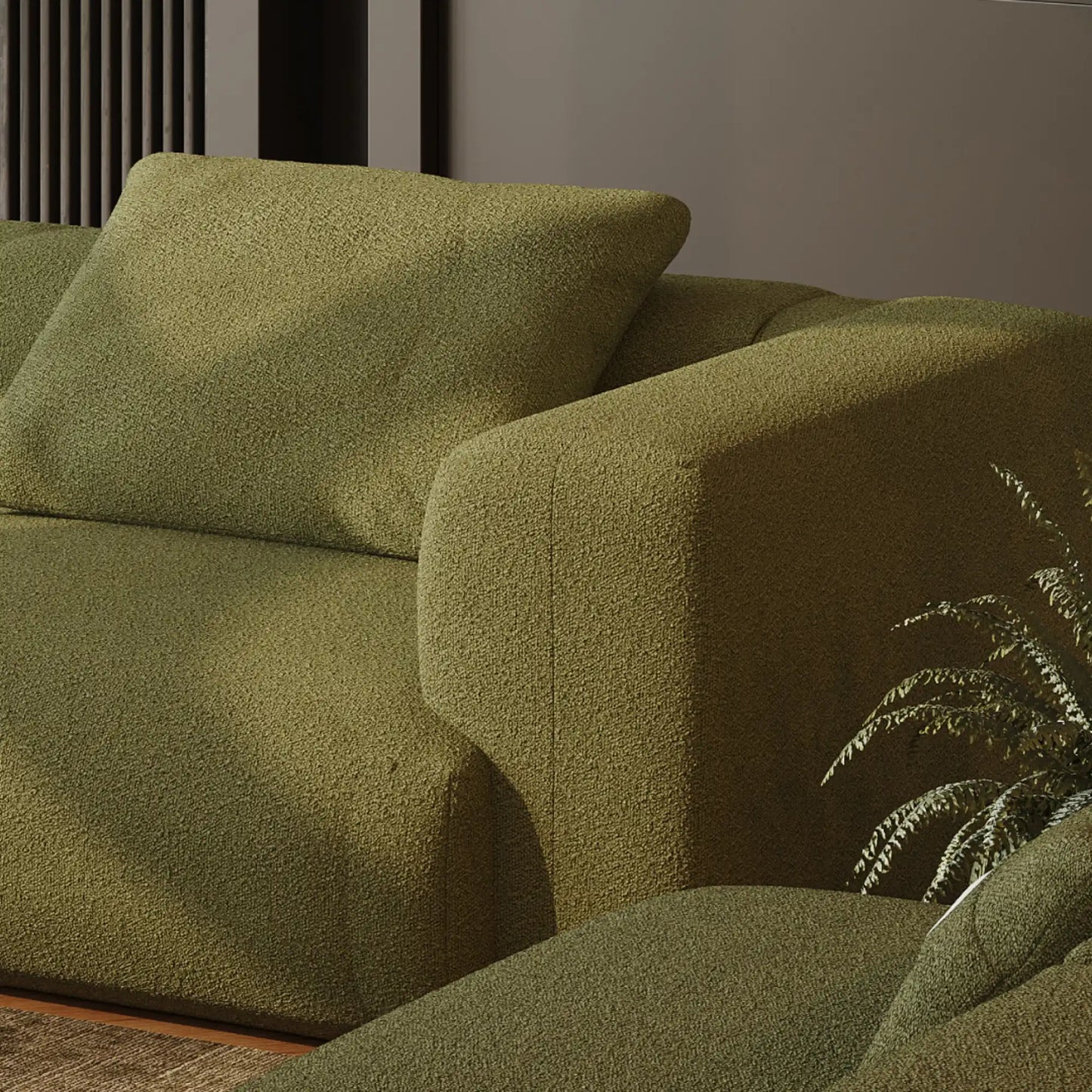 MOMO SET 4 - BOUCLE SOFT OLIVE