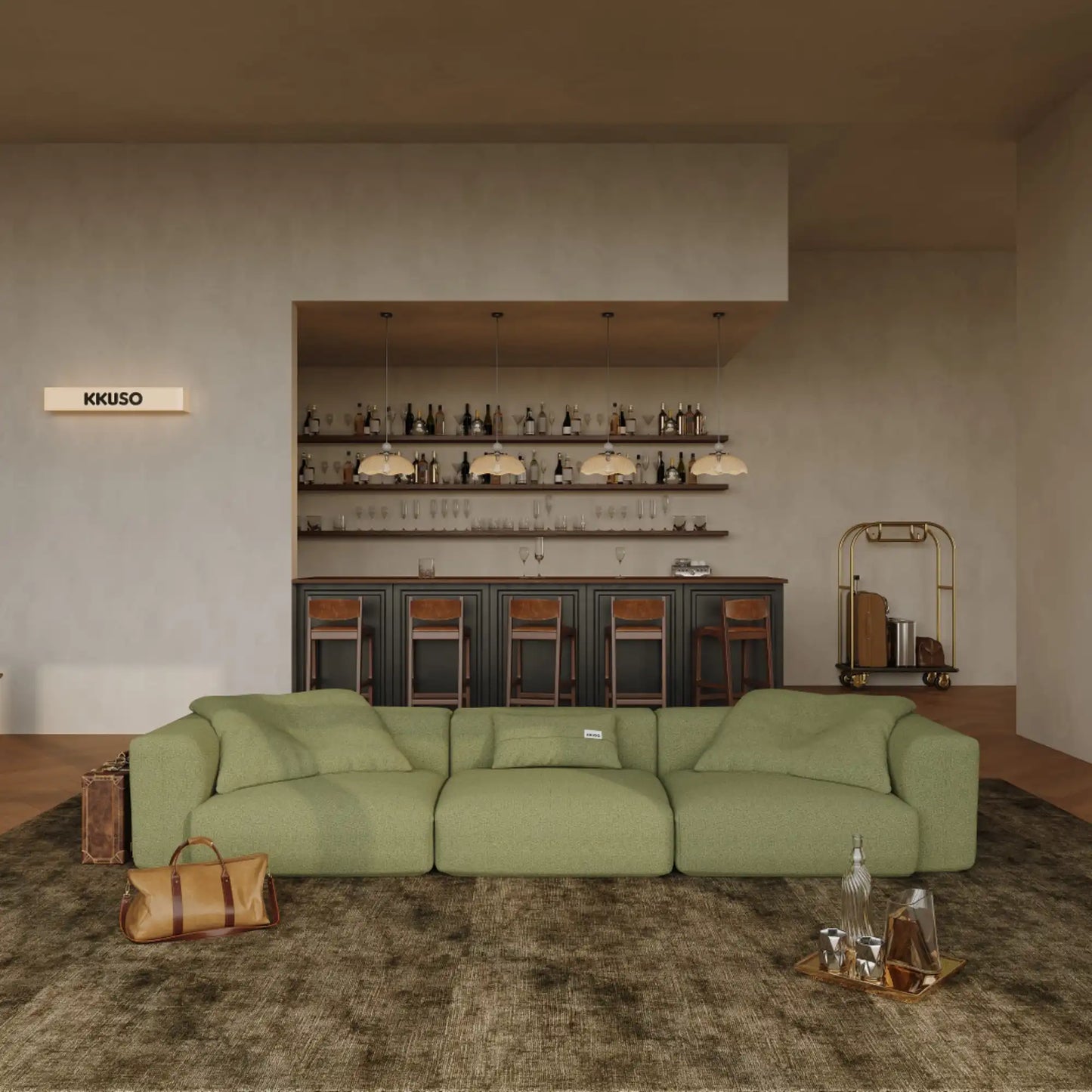 MOMO SET 5 - BOUCLE SOFT OLIVE