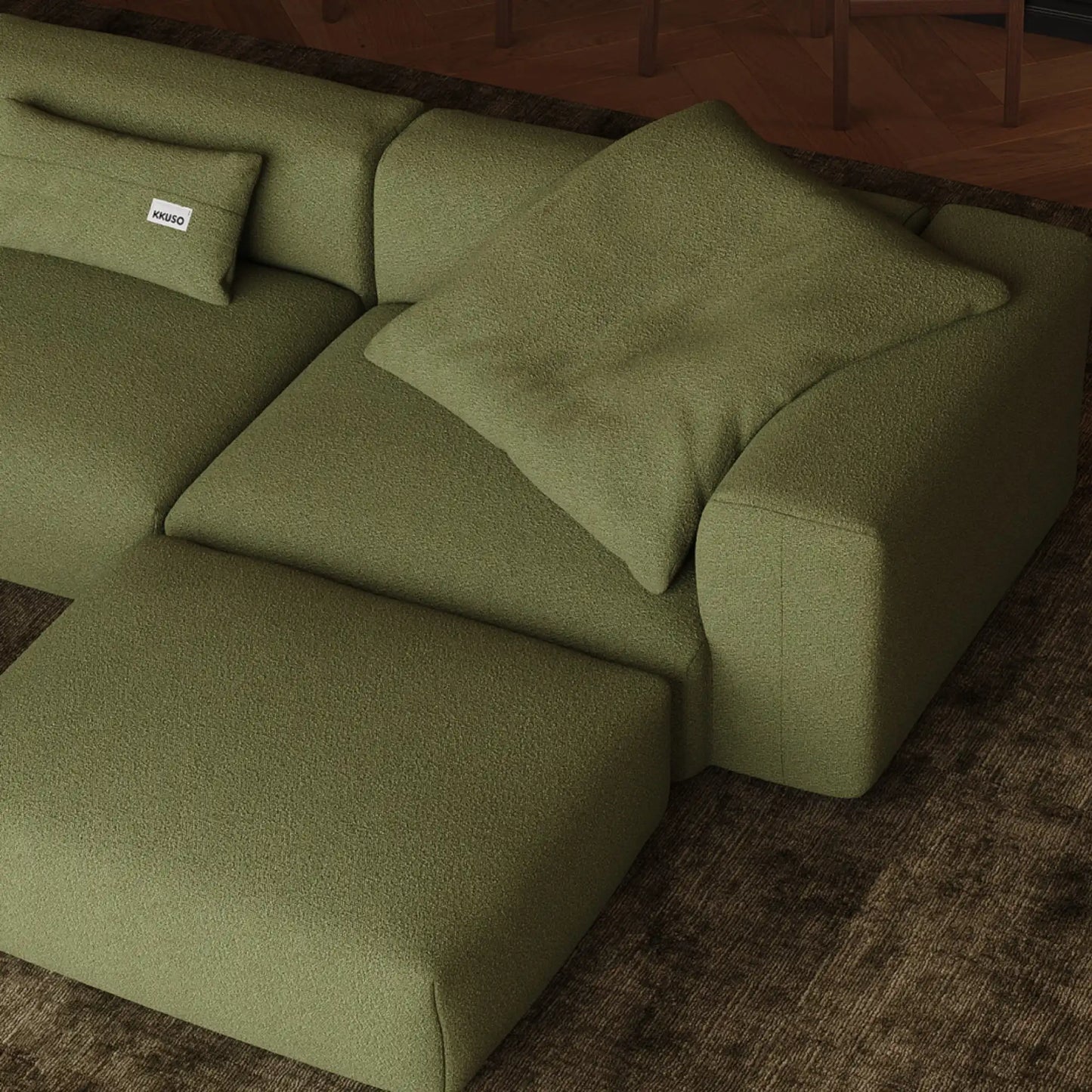 MOMO SET 6 - BOUCLE SOFT OLIVE