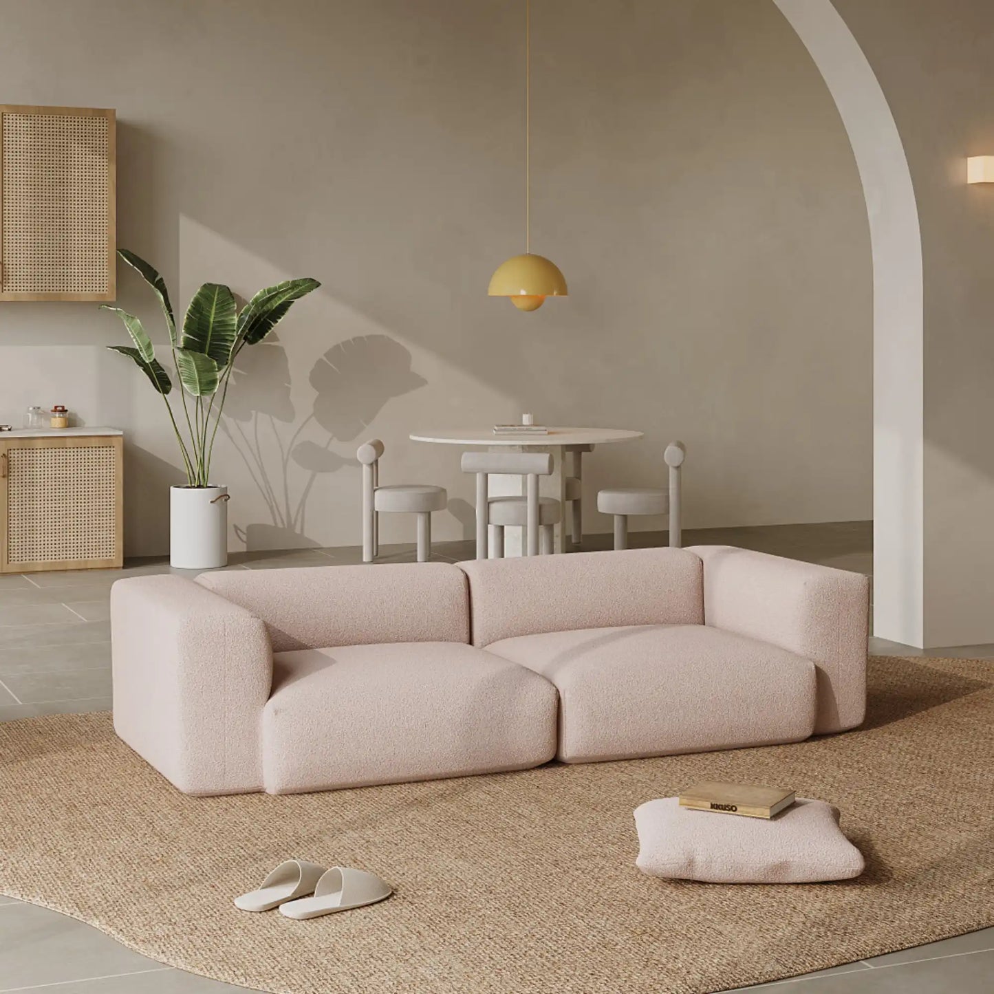 MOMO SET 1 - BOUCLE PEACH PINK