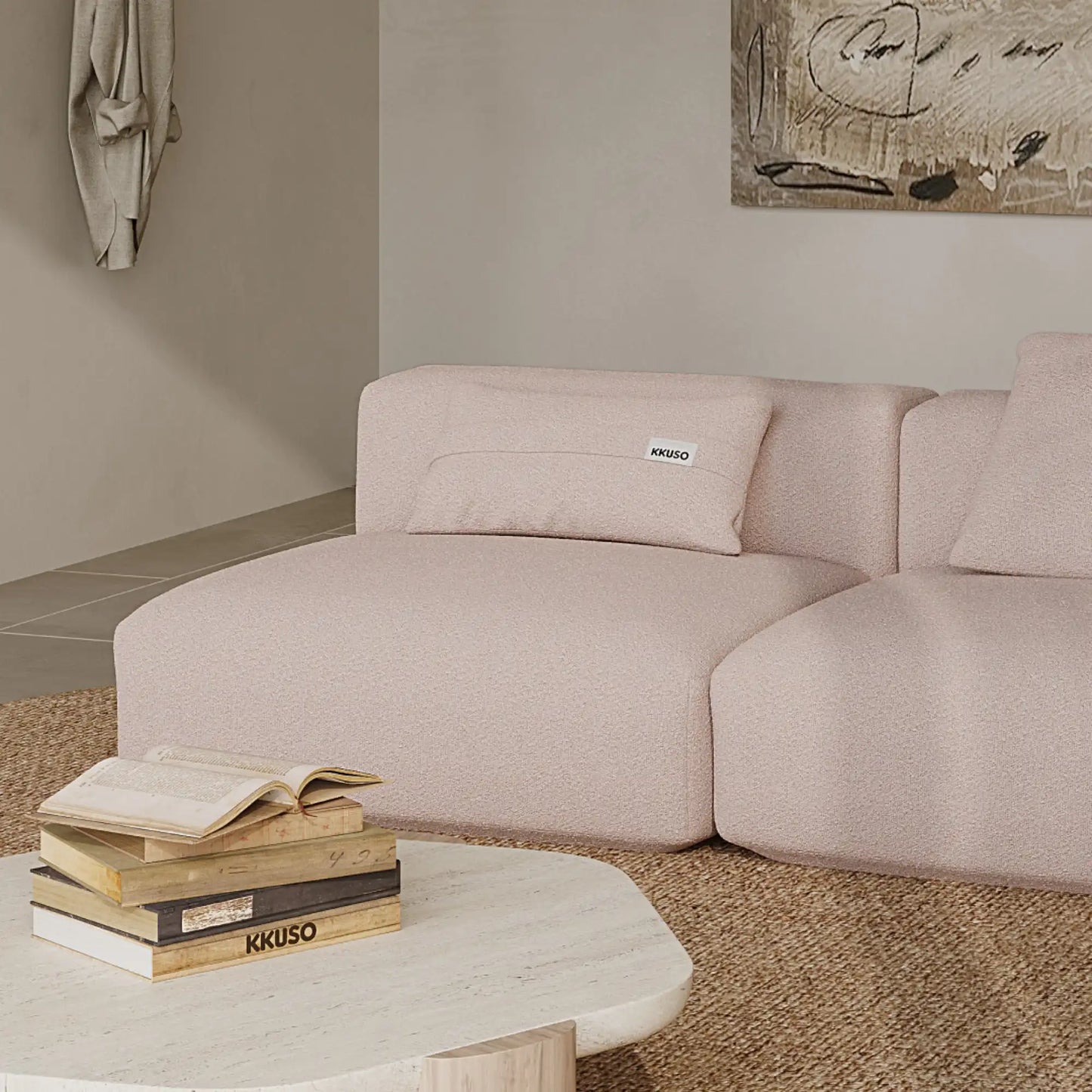 MOMO SET 3 - BOUCLE PEACH PINK