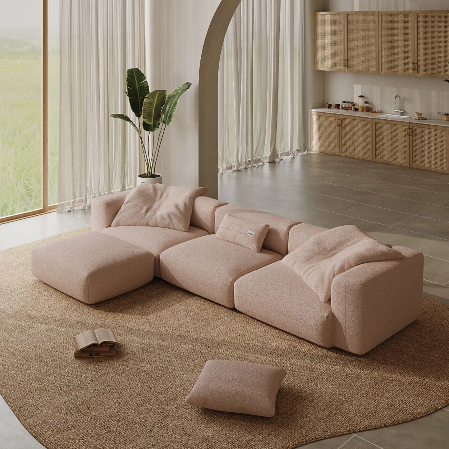 MOMO SET 6 - BOUCLE PEACH PINK