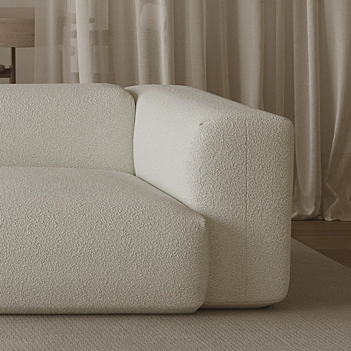 MOMO CORNER LEFT - BOUCLE SNOW WHITE