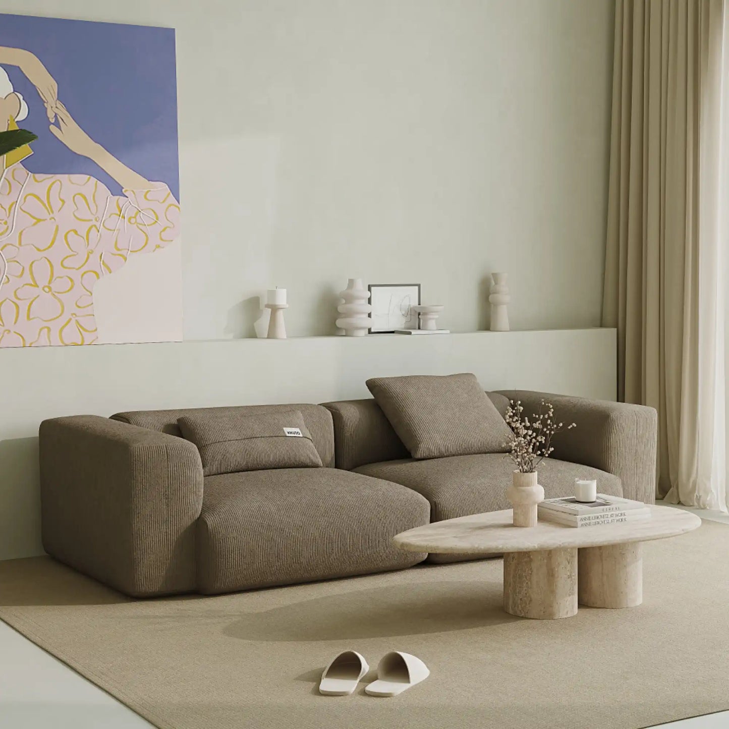 MOMO SET 2 - CORDUROY STONE TAUPE