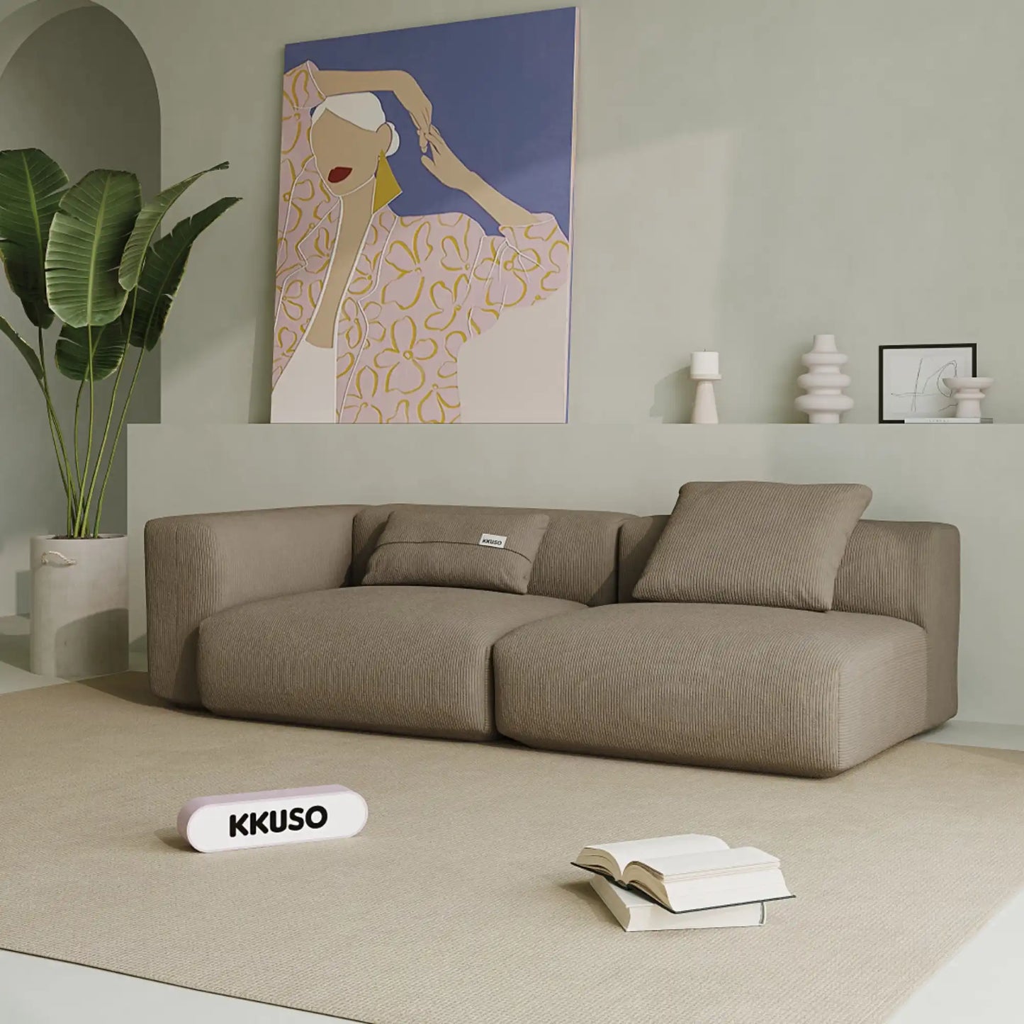 MOMO SET 4 - CORDUROY STONE TAUPE